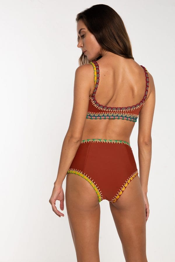 Samana Top & Infinity Bottom color Terracota Silkana Samana Top & Infinity Bottom color Terracota Bikinis Silkana